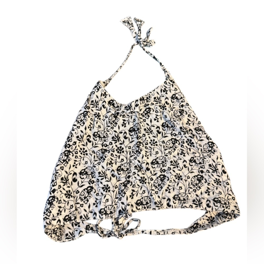 Classic Imports Made in India Cotton Bohemian Elephant Bandeau Halter Top